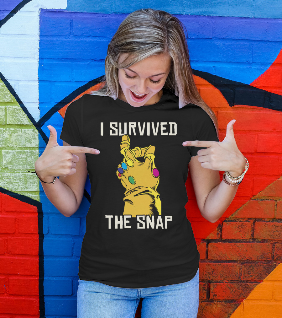 Marvel Thanos Infinity Gauntlet I Survived The Snap T-Shirt
