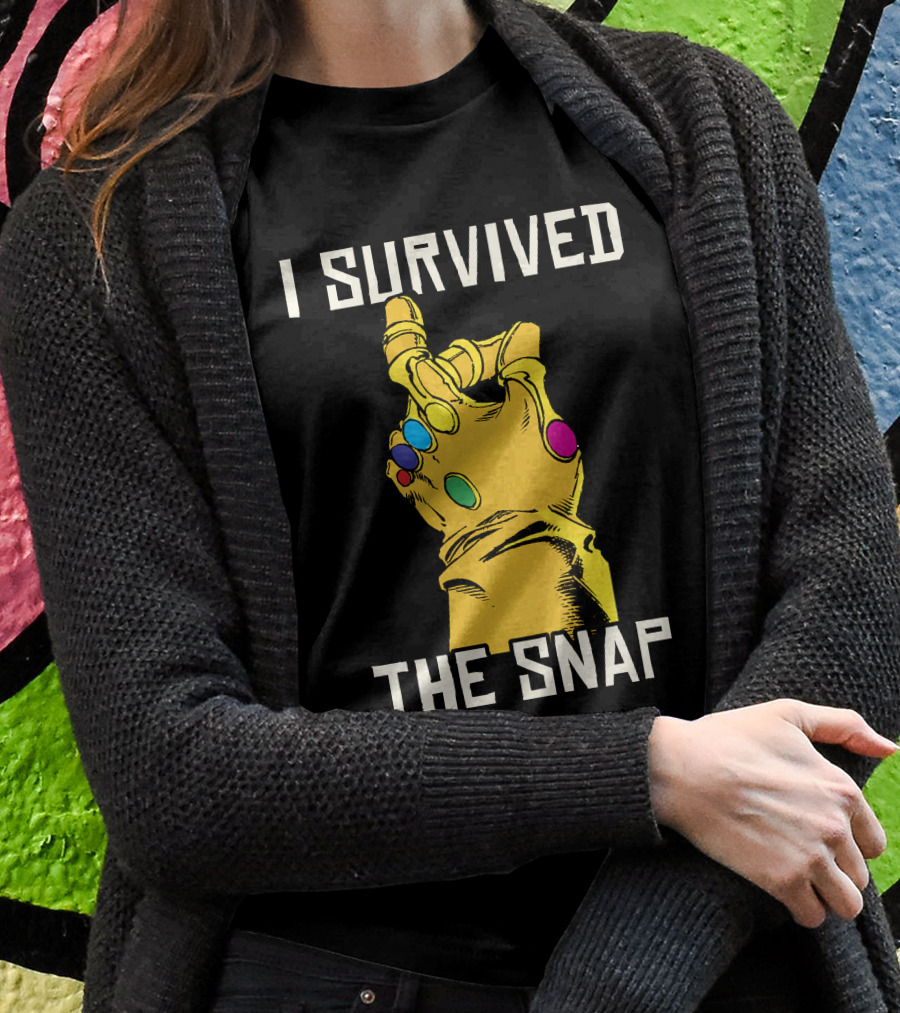 Marvel Thanos Infinity Gauntlet I Survived The Snap T-Shirt