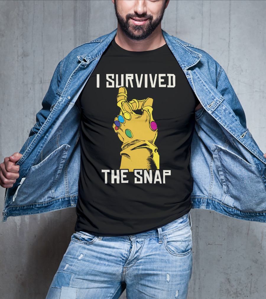 Marvel Thanos Infinity Gauntlet I Survived The Snap T-Shirt