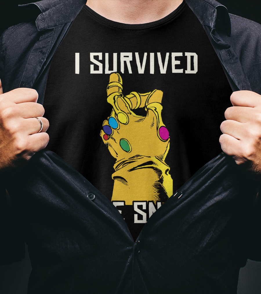 Marvel Thanos Infinity Gauntlet I Survived The Snap T-Shirt