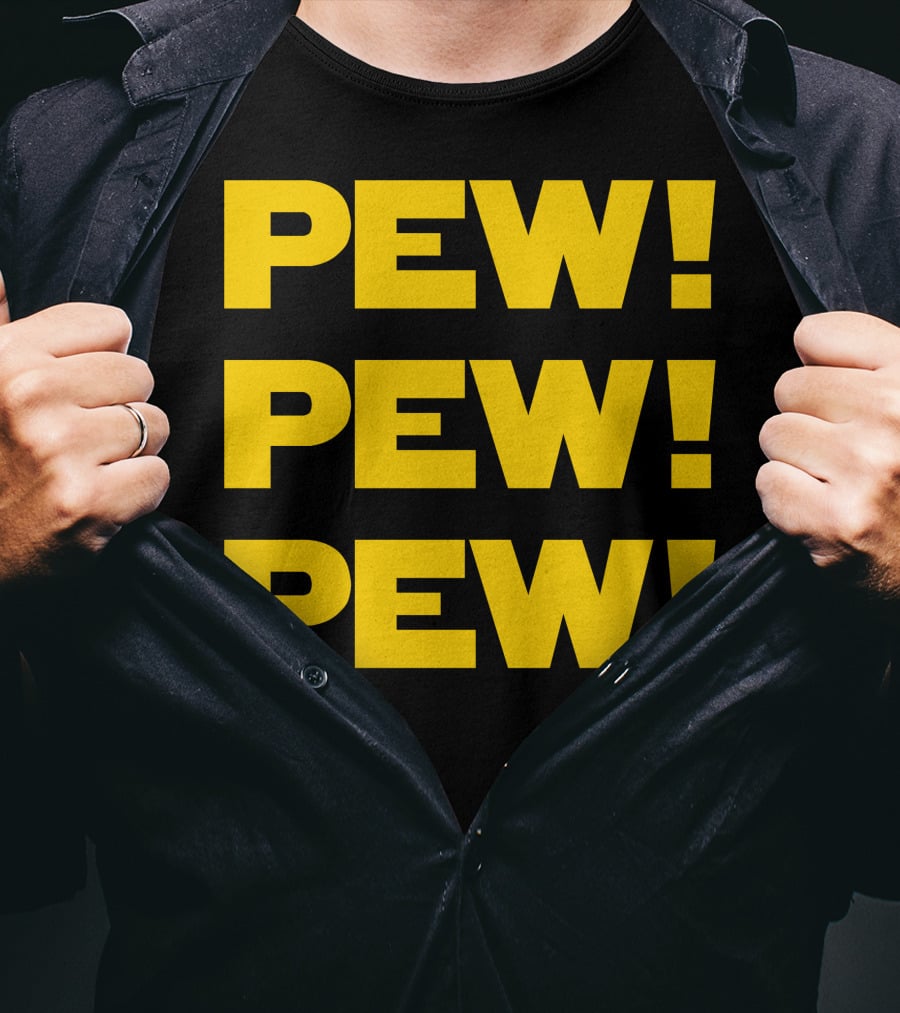 Star Nerd Geek Wars Space Pew Pew Pew Pew Pew Pew T-Shirt