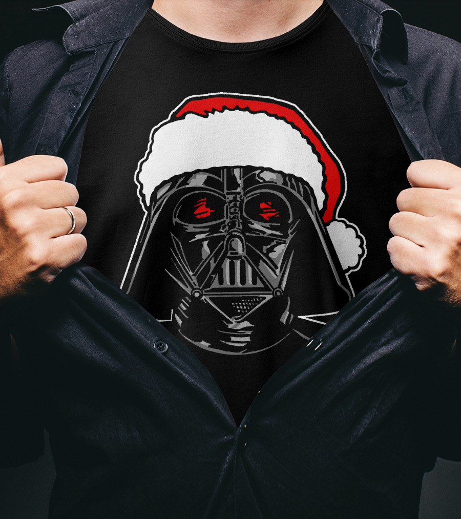 Star Wars Darth Vader Santa Sketch Holiday T-Shirt