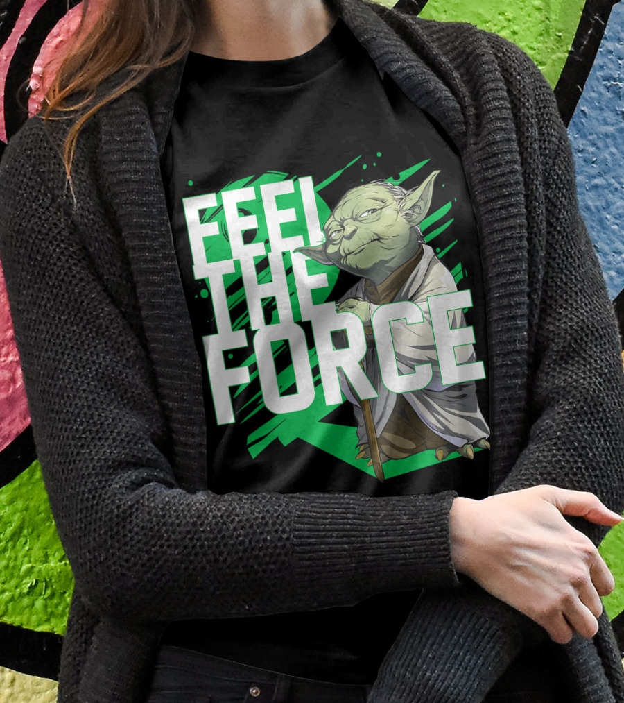 Star Wars Feel The Force Yoda Jedi Master T-Shirt