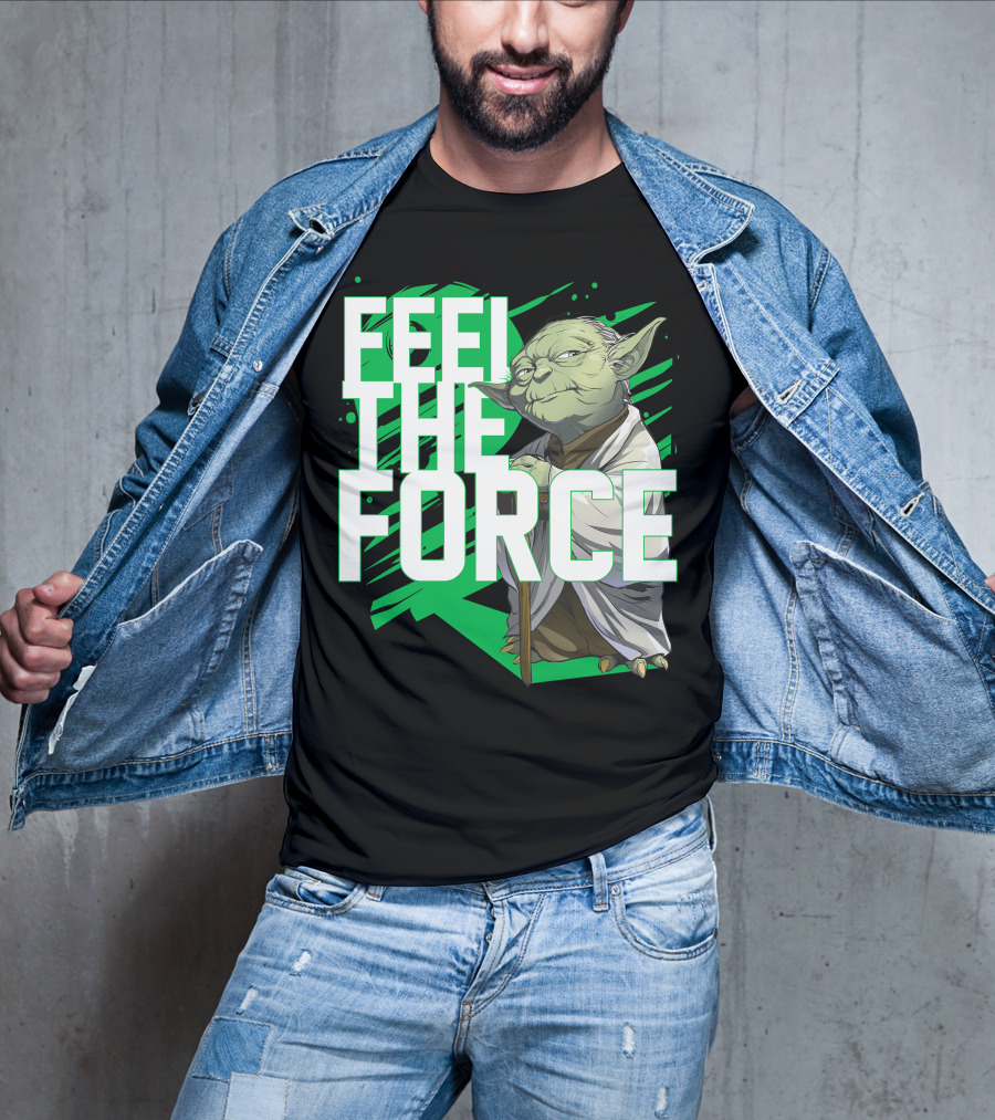 Star Wars Feel The Force Yoda Jedi Master T-Shirt