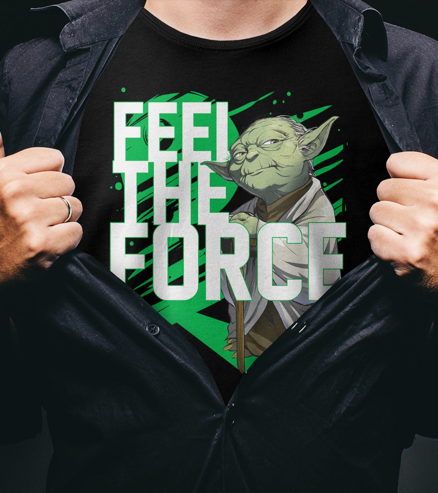 Star Wars Feel The Force Yoda Jedi Master T-Shirt