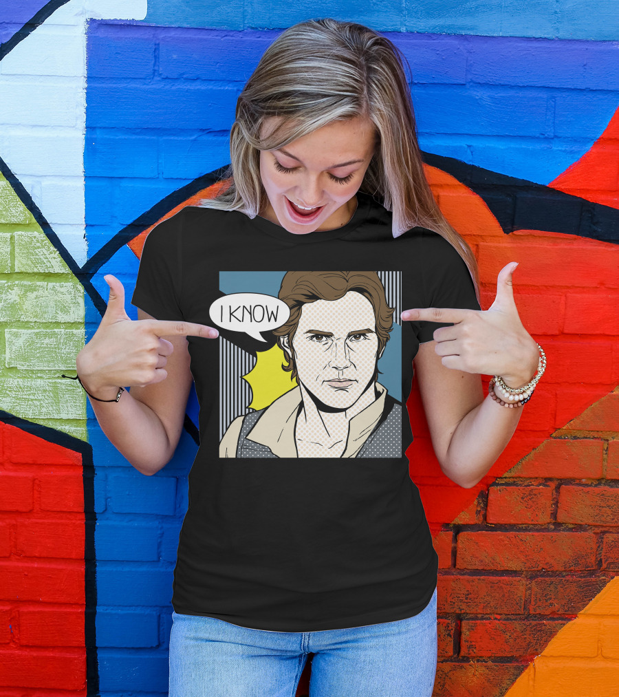 Star Wars Han Solo I Know Pop Art Retro Couples Fan Favorite T-Shirt
