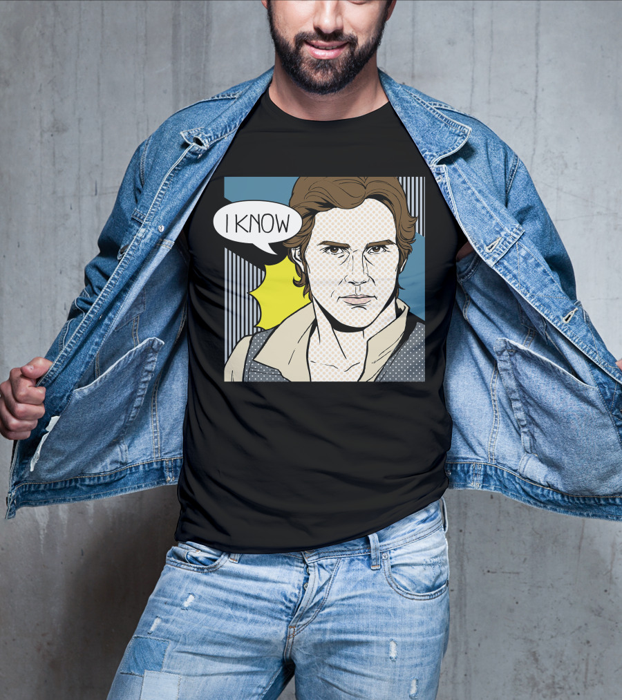 Star Wars Han Solo I Know Pop Art Retro Couples Fan Favorite T-Shirt
