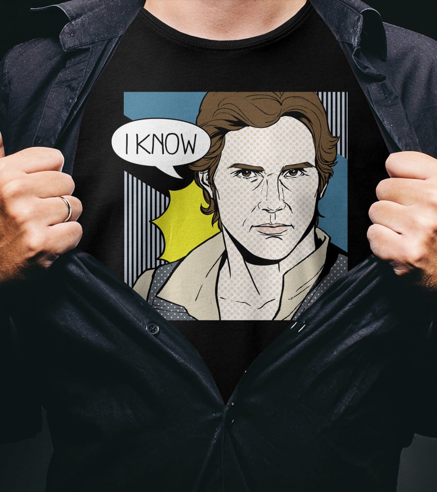 Star Wars Han Solo I Know Pop Art Retro Couples Fan Favorite T-Shirt
