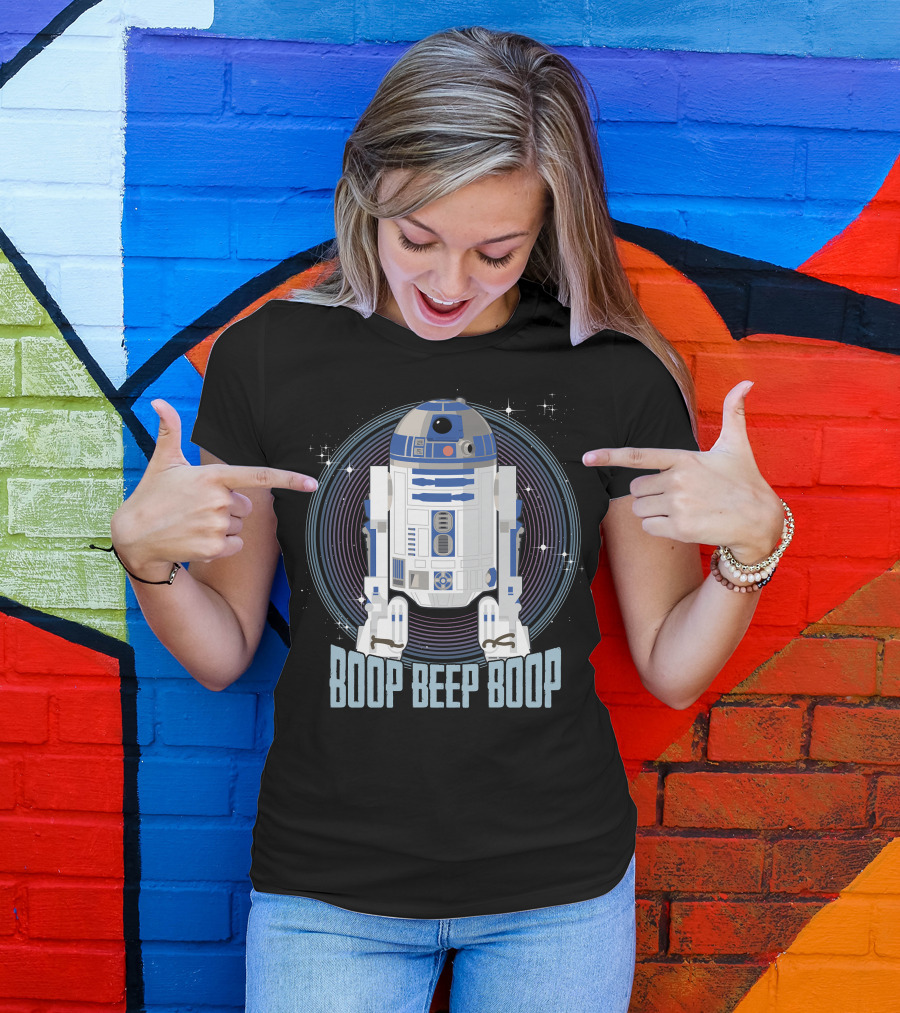 Star Wars R2-D2 Boop Beep Boop Circle T-Shirt