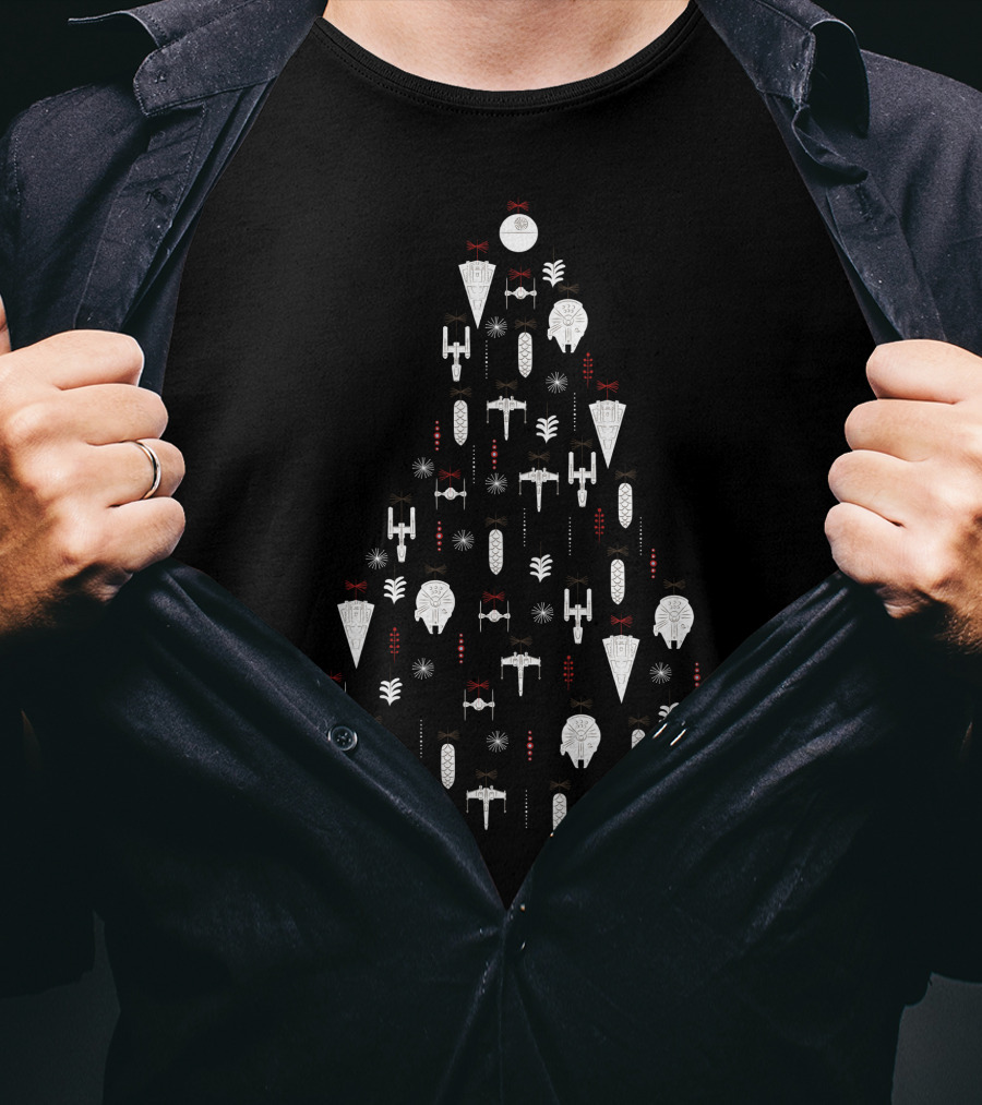 Star Wars Ships Christmas Tree T-Shirt