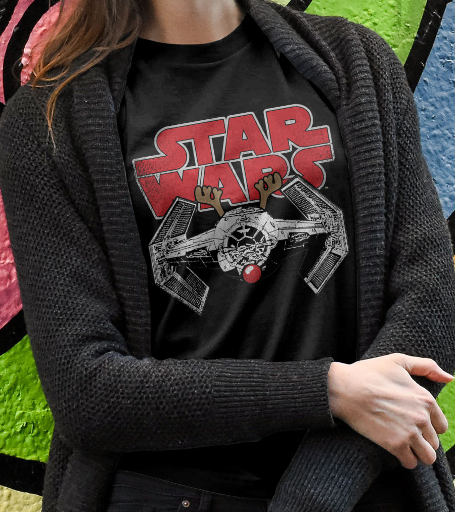Star Wars TIE Fighter Reindeer Rudolf Christmas Nose T-Shirt