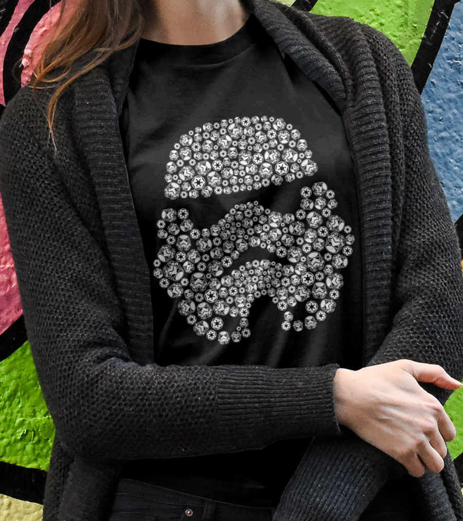 Star Wars Trooper Helmet Mosaic With Imperial Insignia T-Shirt