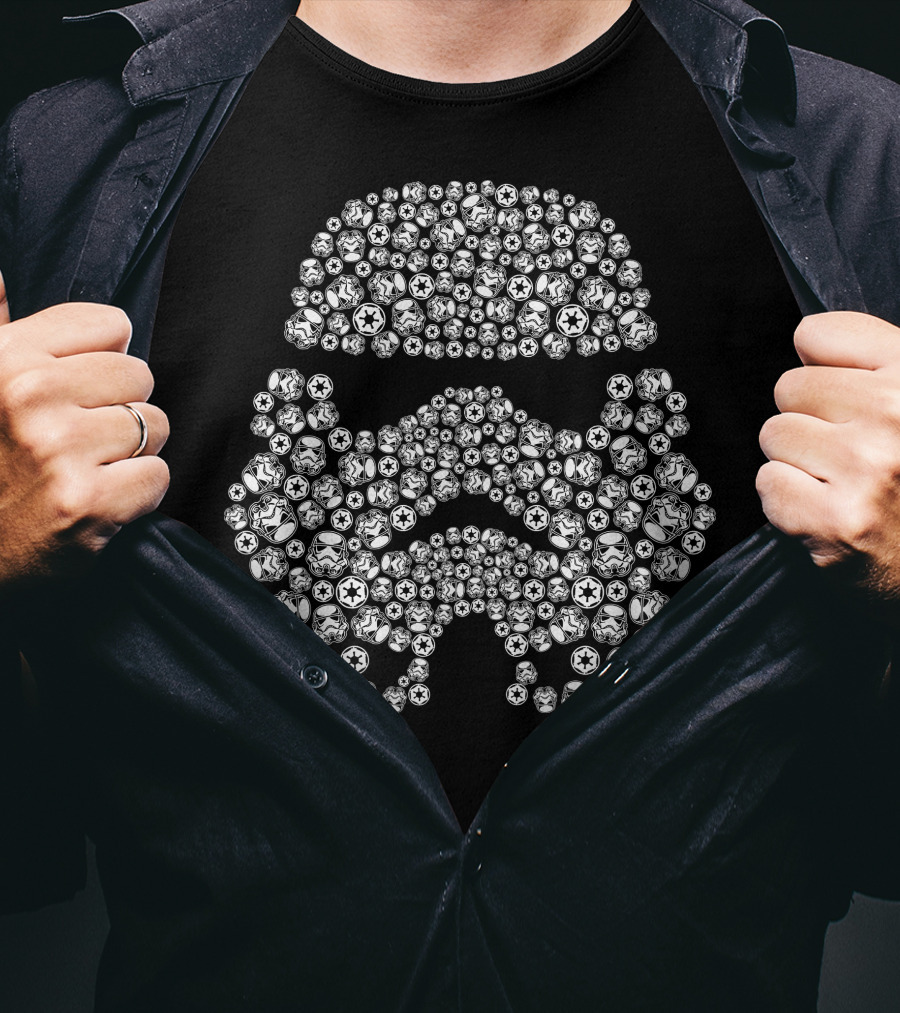 Star Wars Trooper Helmet Mosaic With Imperial Insignia T-Shirt