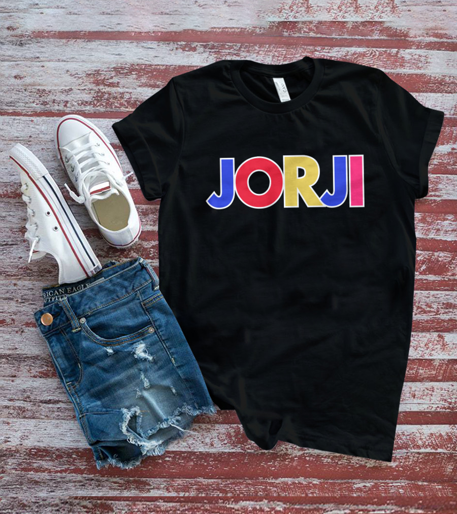JORJI Multicolored Bold Block Letters T-Shirt
