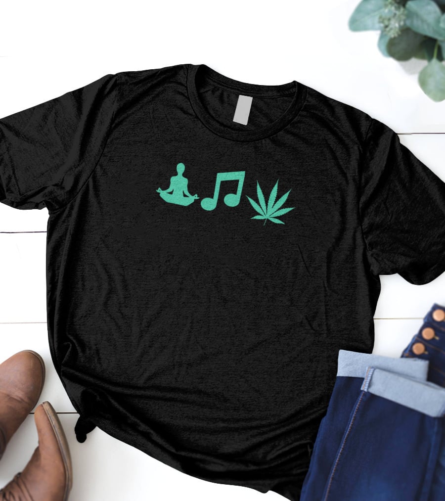 Lifestyle Stevie Stacks 84 Meditation Music Cannabis T-Shirt