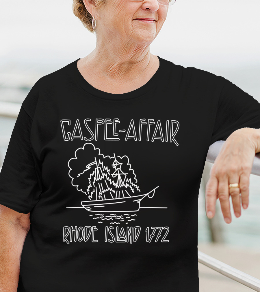 Gaspee Affair Rhode Island 1772 Burning Ship Event T-Shirt