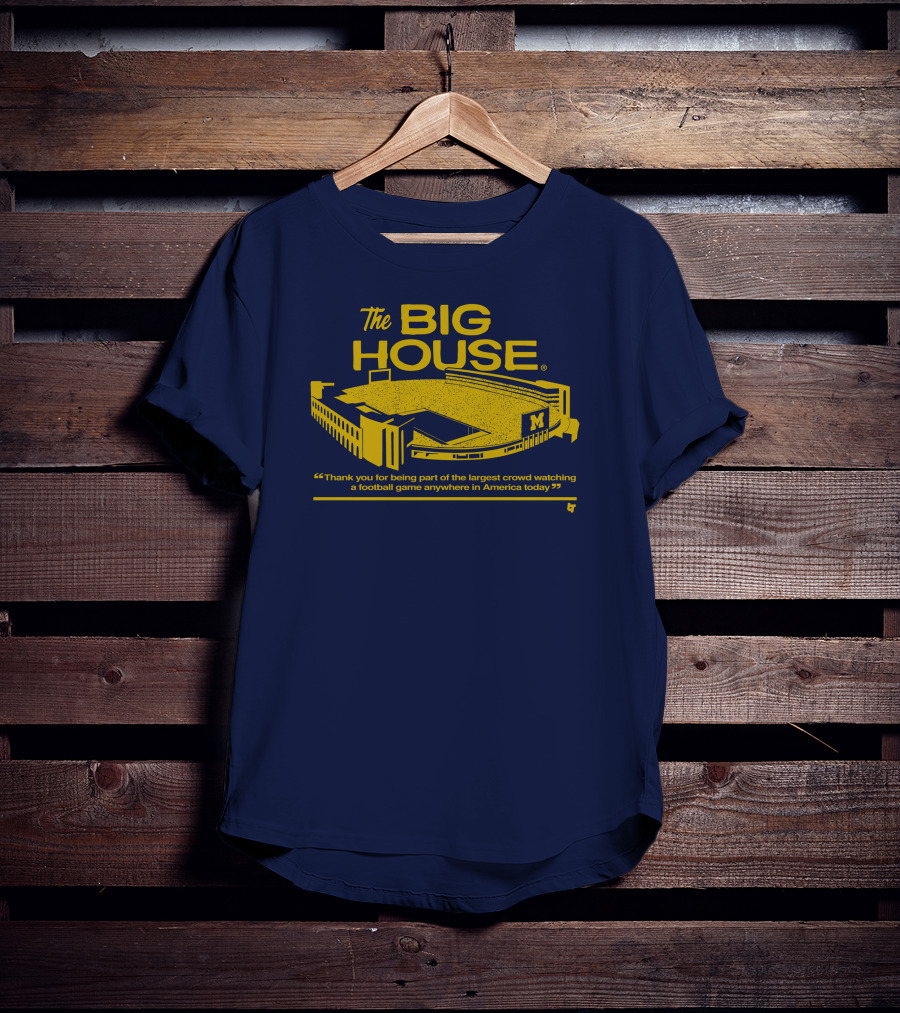 The Big House Stadium M Football Game Largest Crowd America T-Shirt