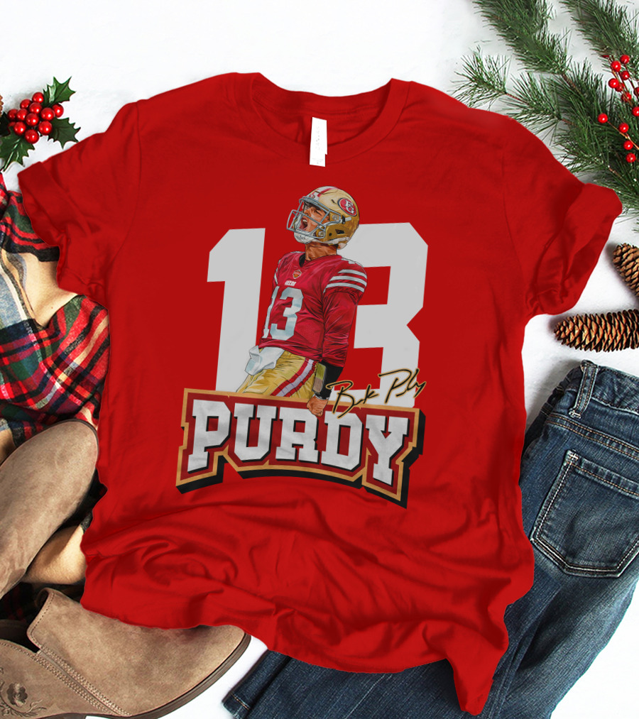 13 Purdy Brock Poly Football Player Red Jersey T-Shirt