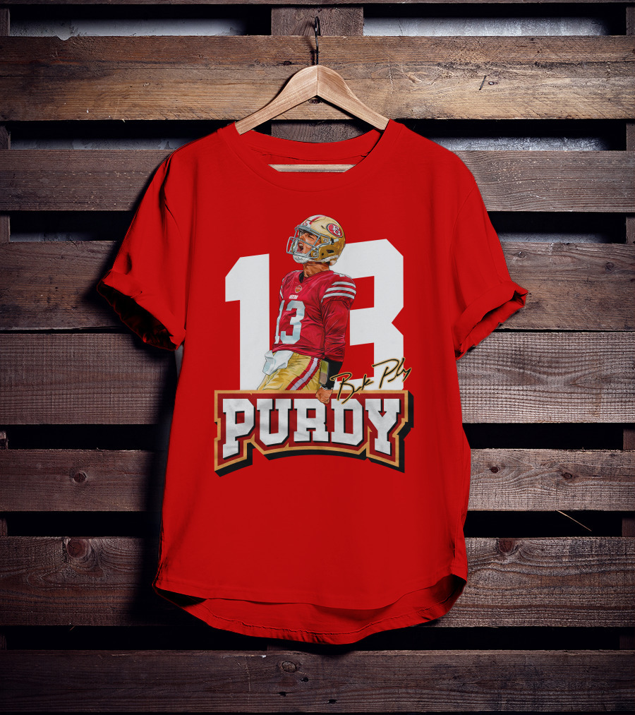 13 Purdy Brock Poly Football Player Red Jersey T-Shirt