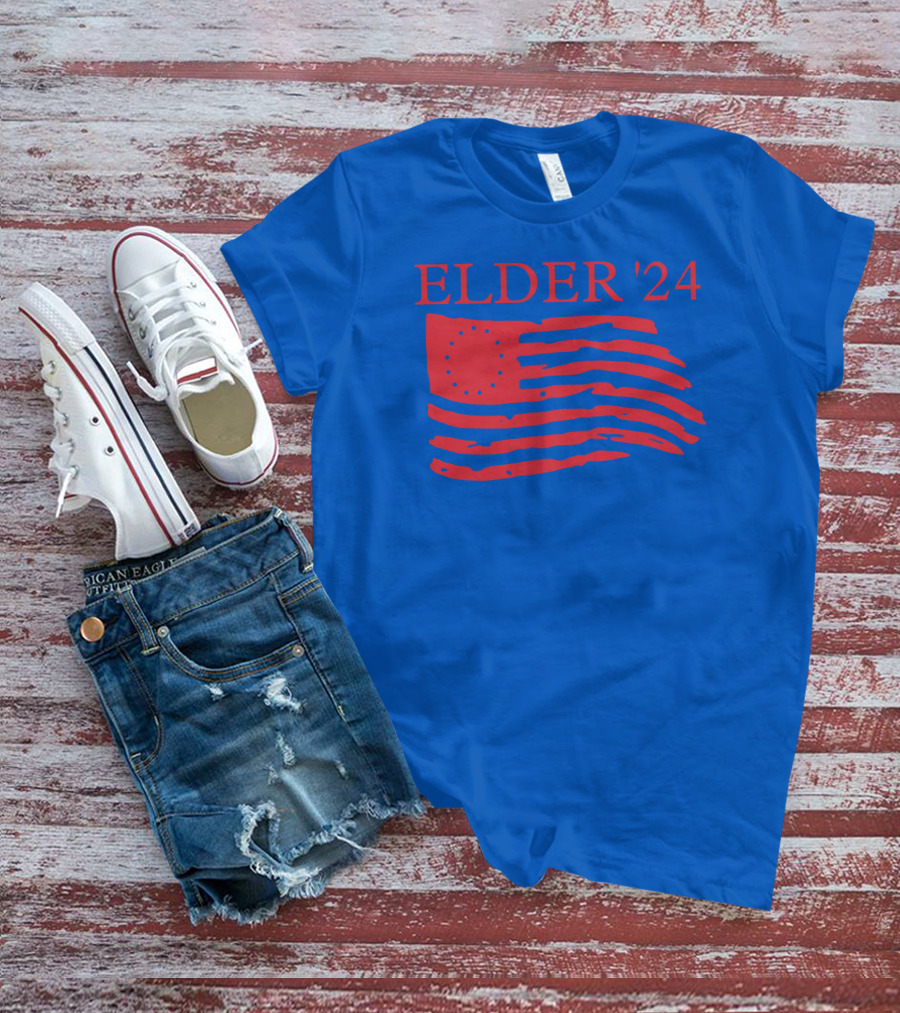 Elder 24 We're Got A Country To Save Larry Elder American Flag T-Shirt