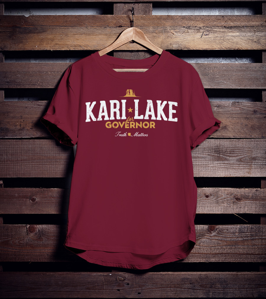 Kari Lake For Governor Gold Star Monument T-Shirt