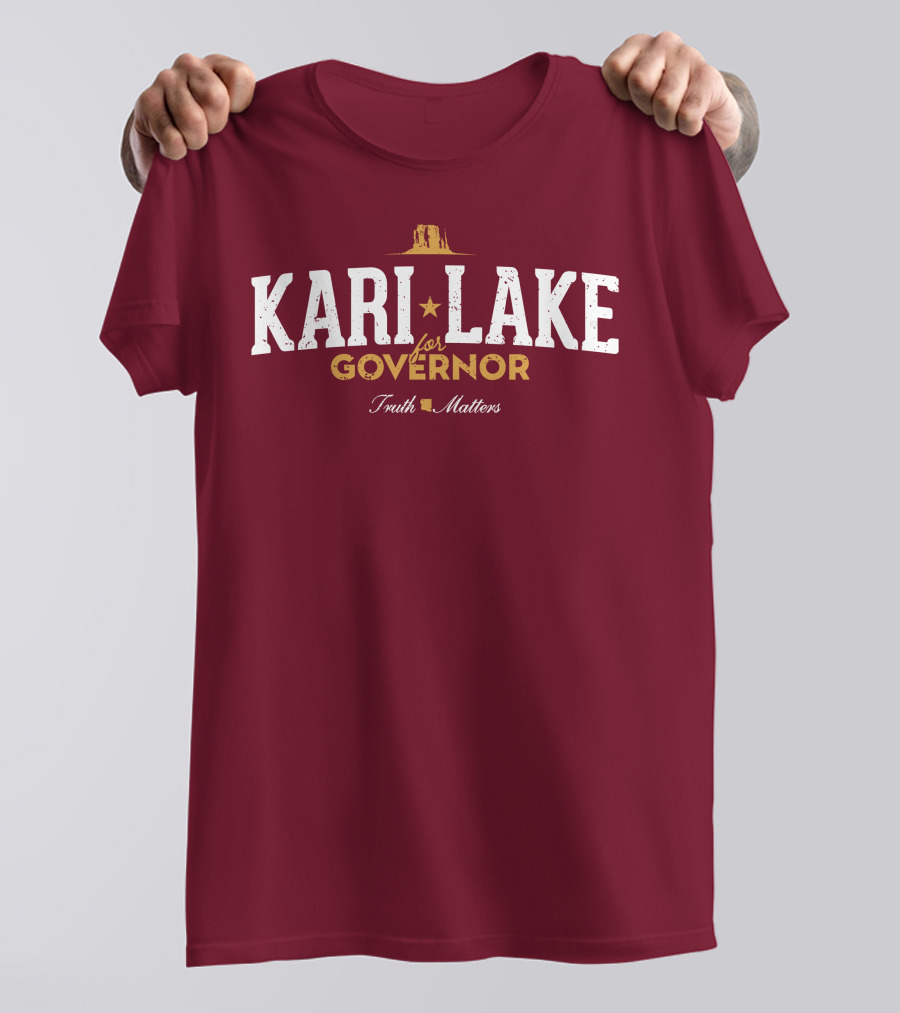 Kari Lake For Governor Gold Star Monument T-Shirt
