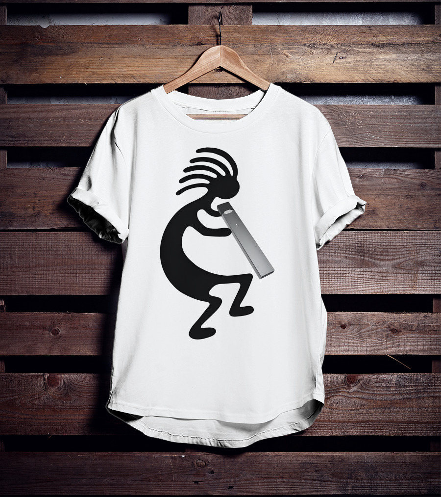 Kokopelli Vaping Man With Modern Device T-Shirt