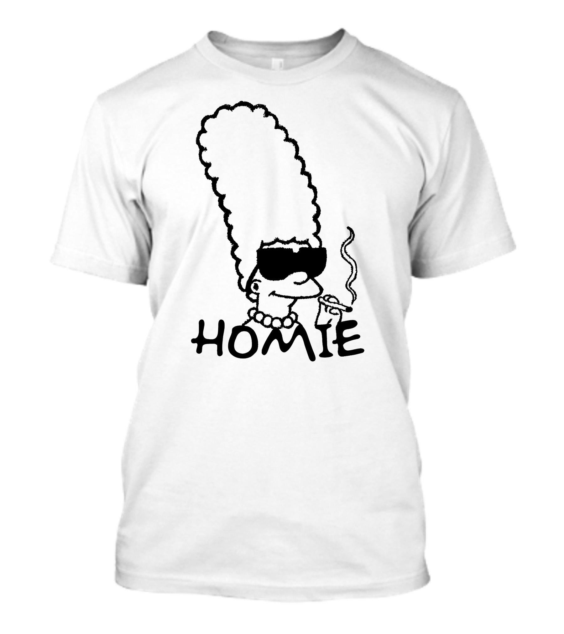 Marge Simpson Homie Smoking T-Shirt