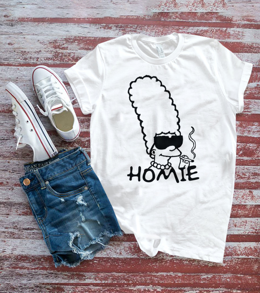 Marge Simpson Homie Smoking T-Shirt