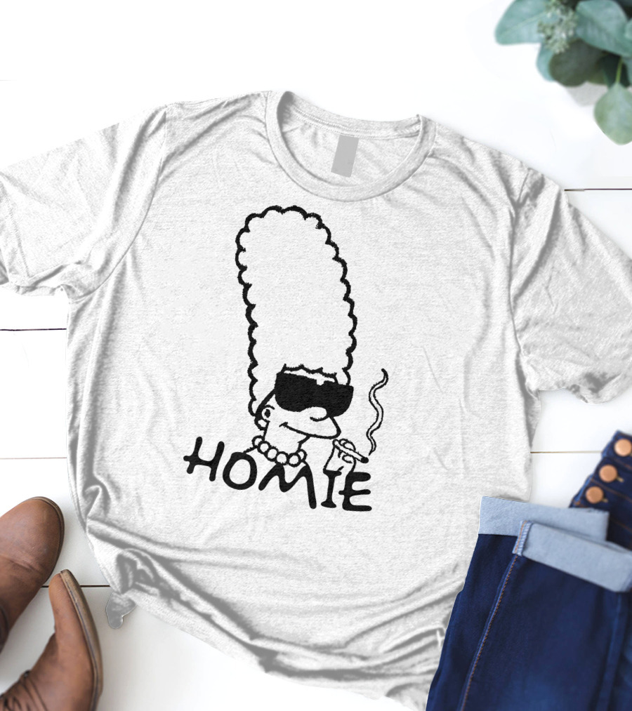 Marge Simpson Homie Smoking T-Shirt