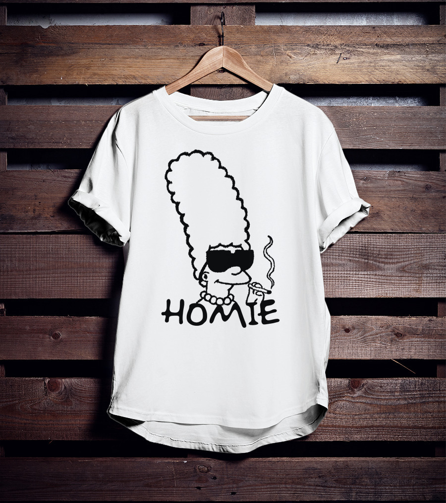 Marge Simpson Homie Smoking T-Shirt