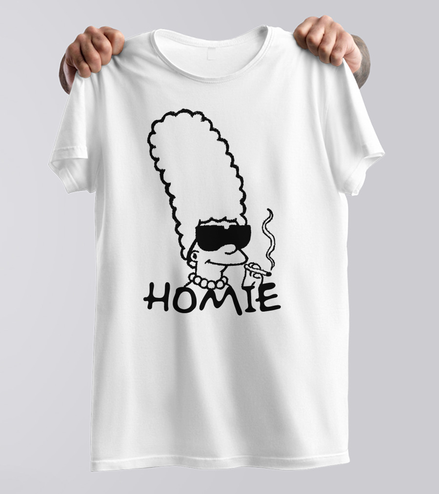 Marge Simpson Homie Smoking T-Shirt