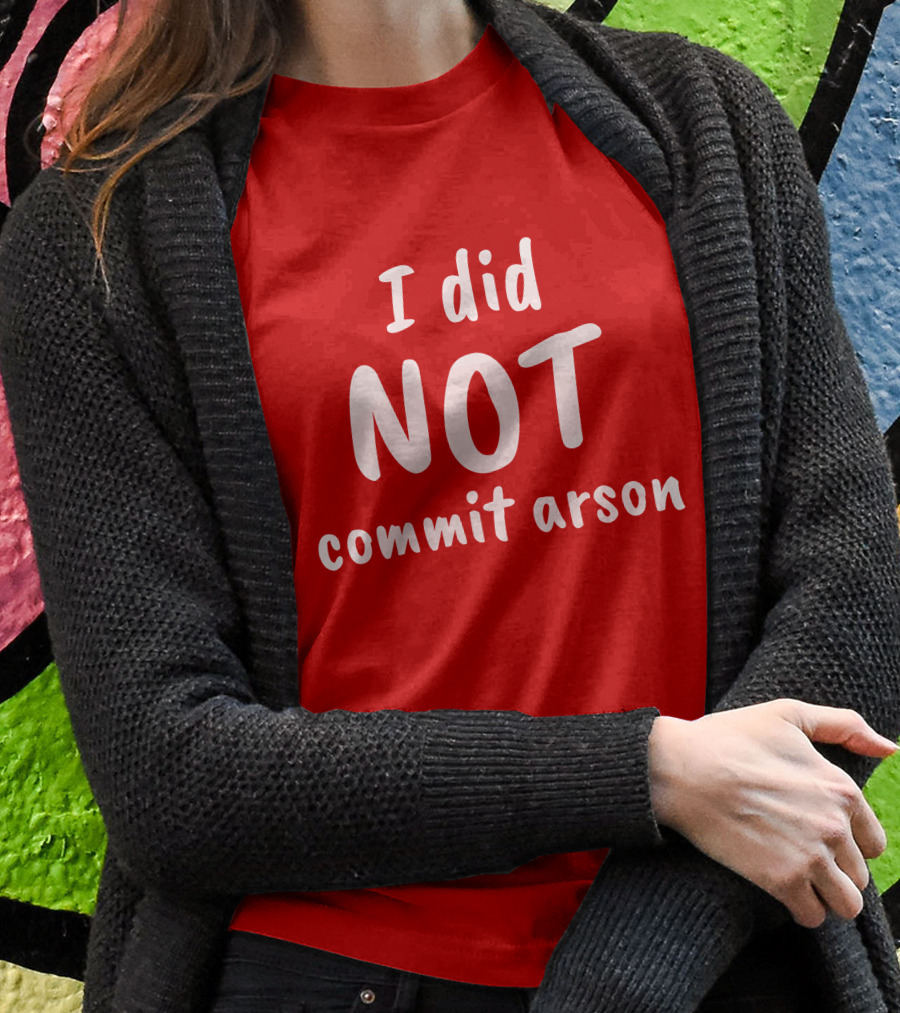 Lord Cory Hunter Winn I Did Not Commit Arson Lucca International Merch T-Shirt