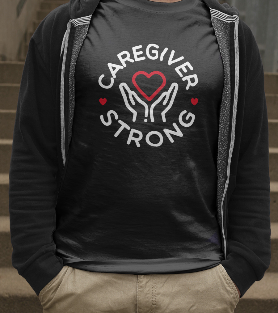 Brandee Evans Merchandise Caregiver Strong Heart And Hands T-Shirt