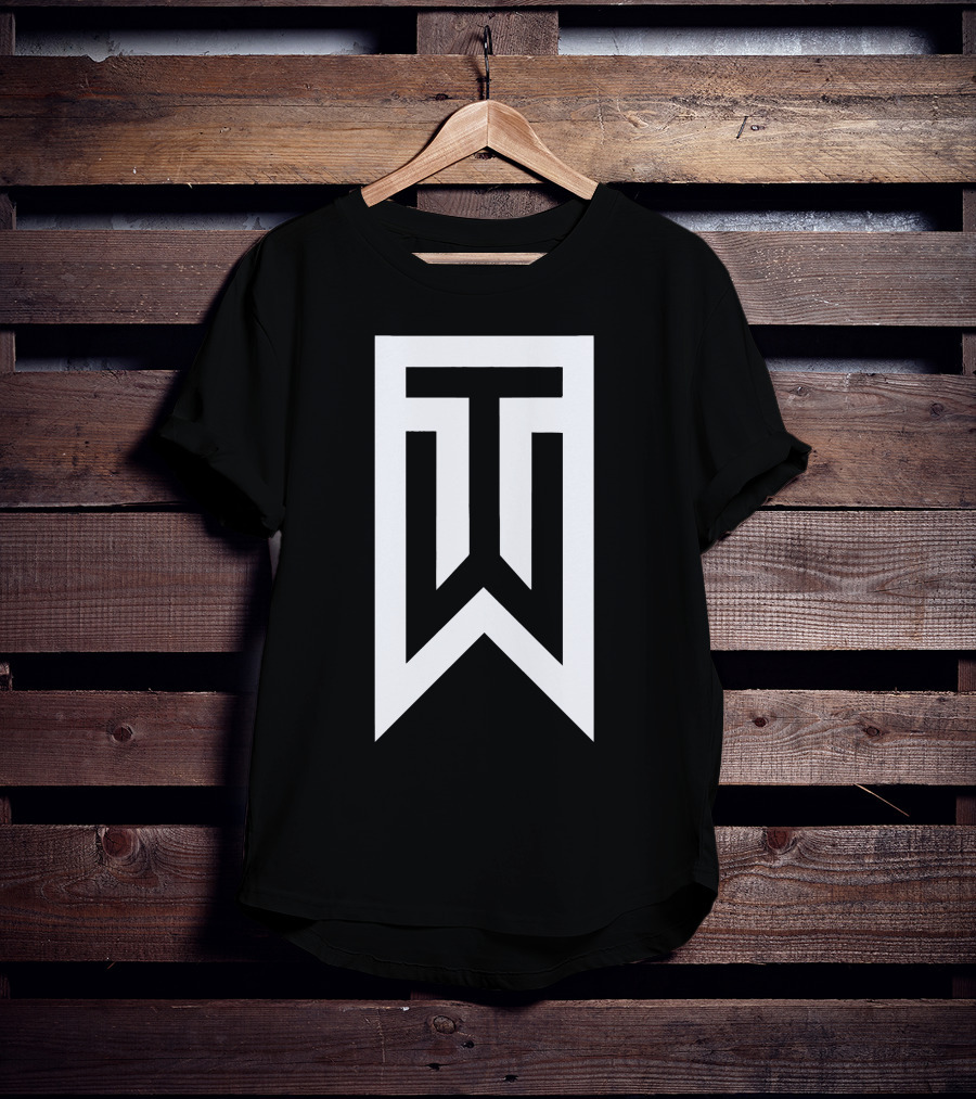 Tiger Woods Logo TW Monogram Merch T-Shirt