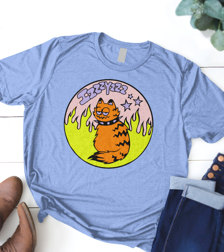 Izzzyzzz Crowdmade Merch Garfield Flame Stars T-Shirt