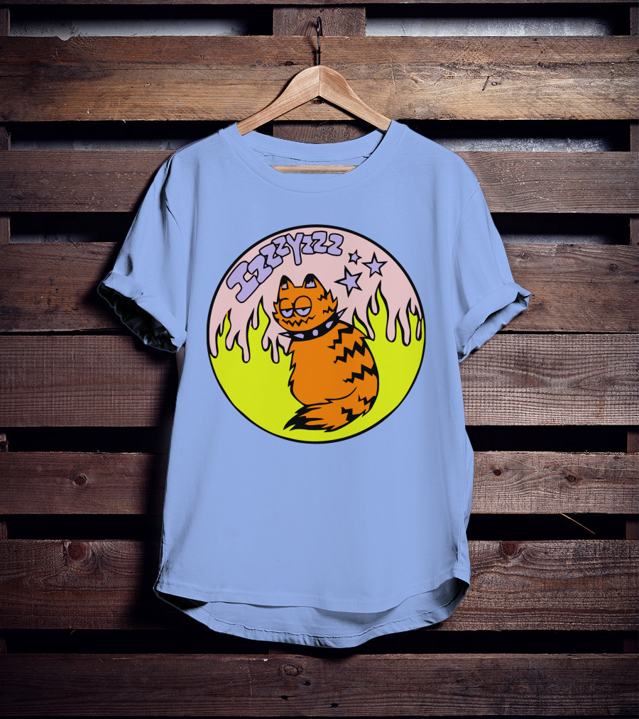 Izzzyzzz Crowdmade Merch Garfield Flame Stars T-Shirt