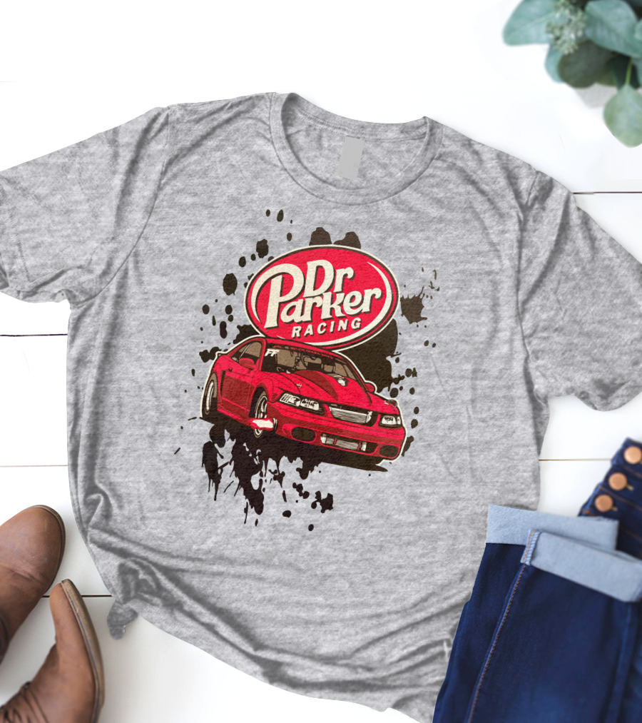 Dr Parker Racing Cleetus McFarland Merch Red Car T-Shirt