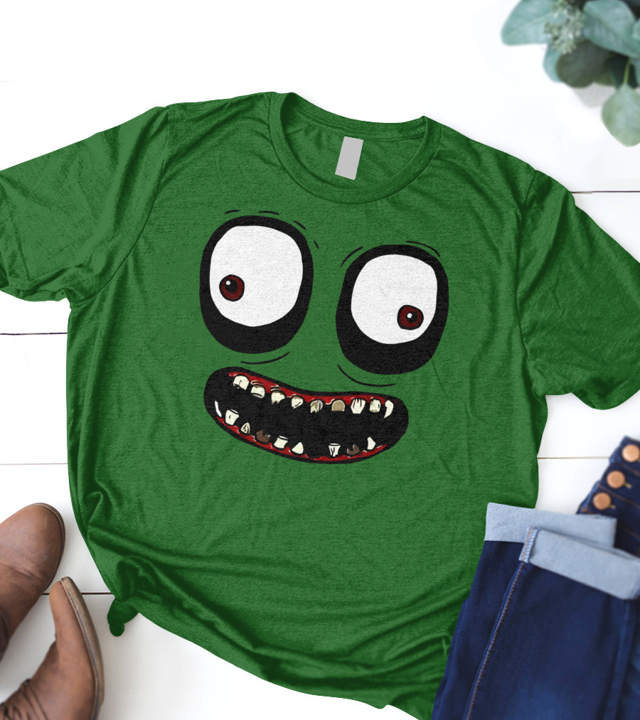 Salad Fingers Creepy Cartoon Eyes And Teeth Merch T-Shirt