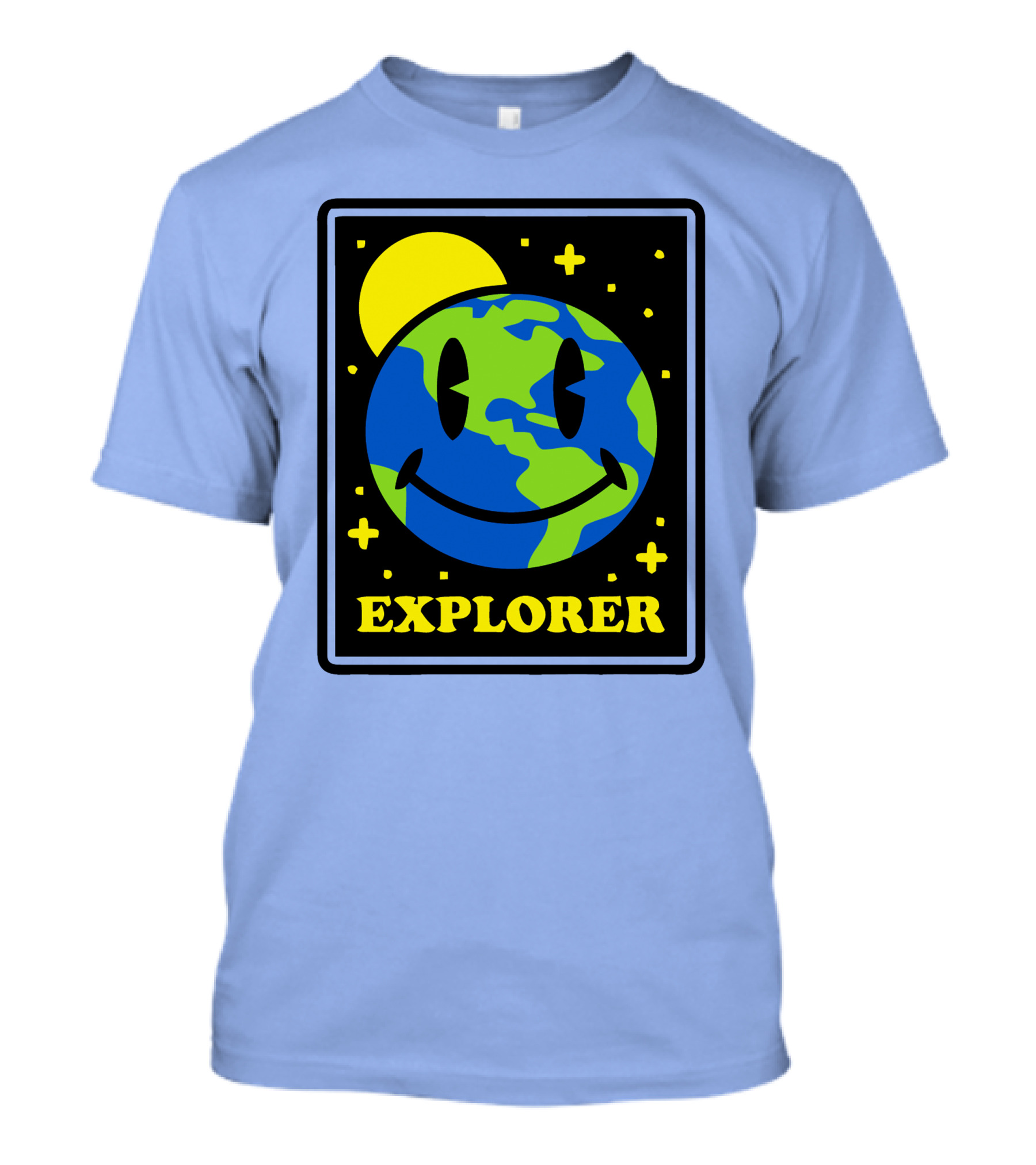 Socksfor1 Merch Explorer Earth Smiley T-Shirt