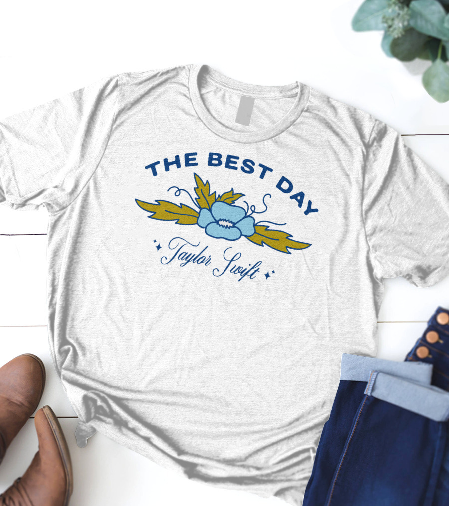 The Best Day Taylor Swift Blue Flower T-Shirt