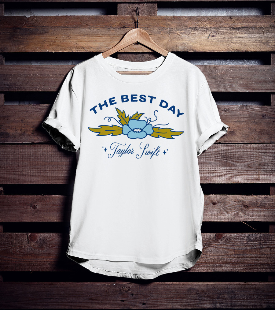 The Best Day Taylor Swift Blue Flower T-Shirt