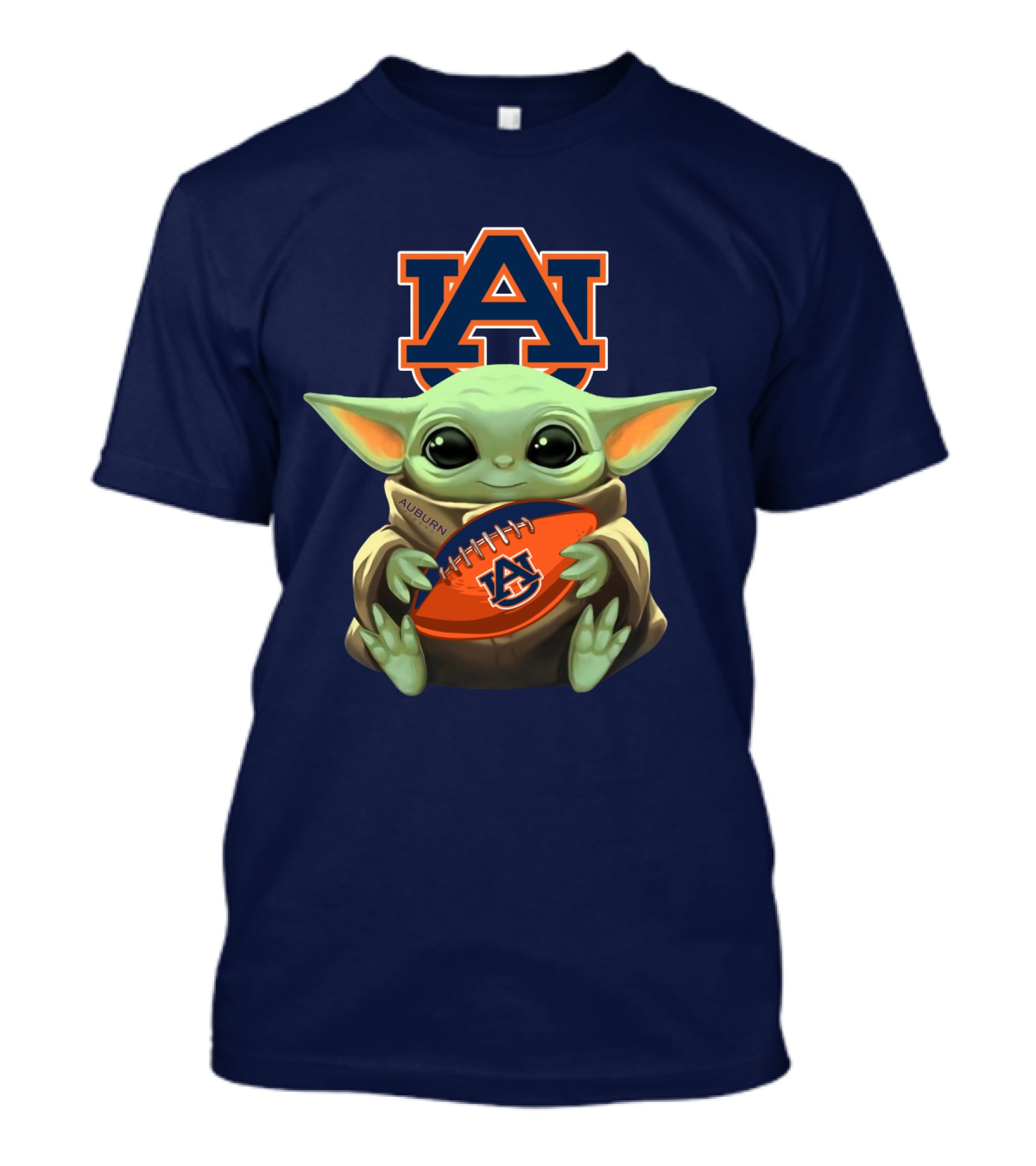 Auburn Baby Yoda Football T-Shirt