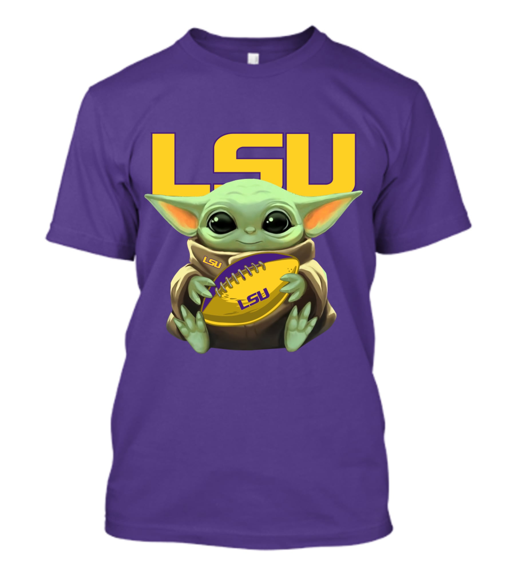 Lsu Baby Alien With Football T-Shirt