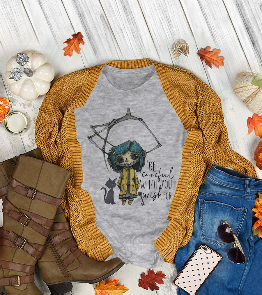 Be Careful What You Wish For Doll With Cat T-Shirt