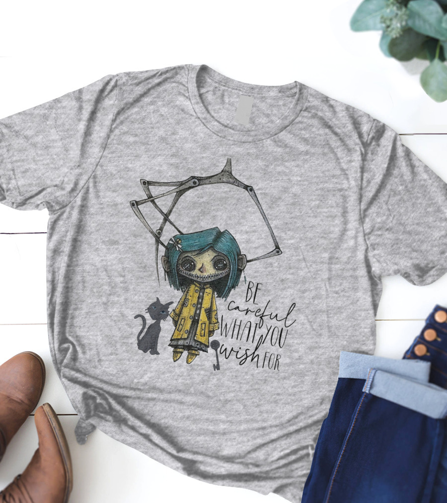 Be Careful What You Wish For Doll With Cat T-Shirt
