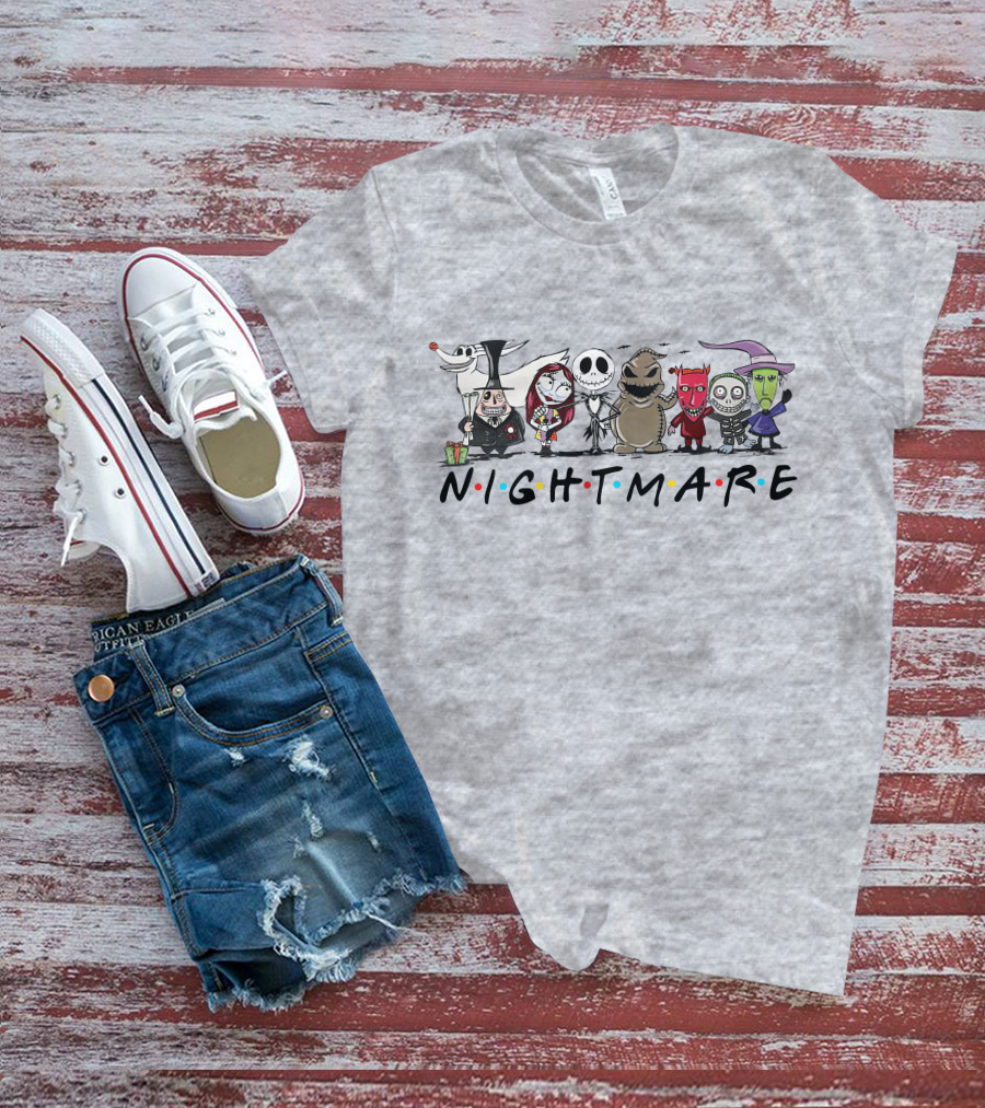 Nightmare Before Christmas Characters Halloween Friends T-Shirt