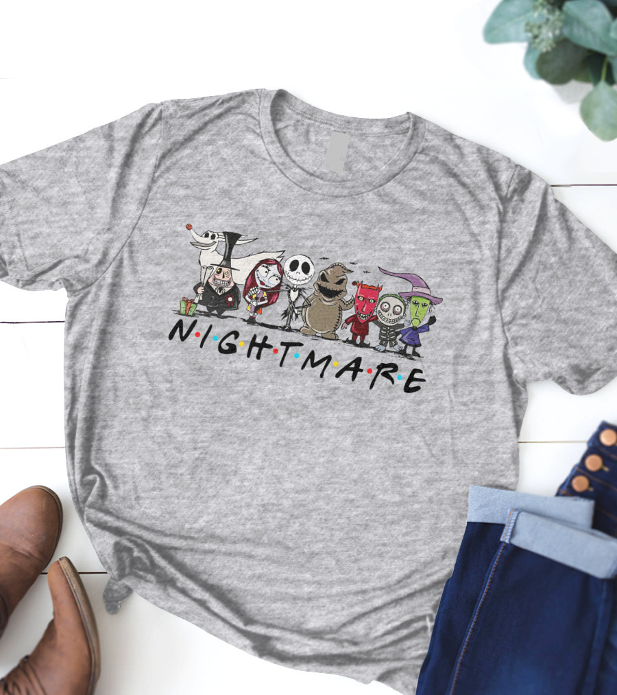 Nightmare Before Christmas Characters Halloween Friends T-Shirt
