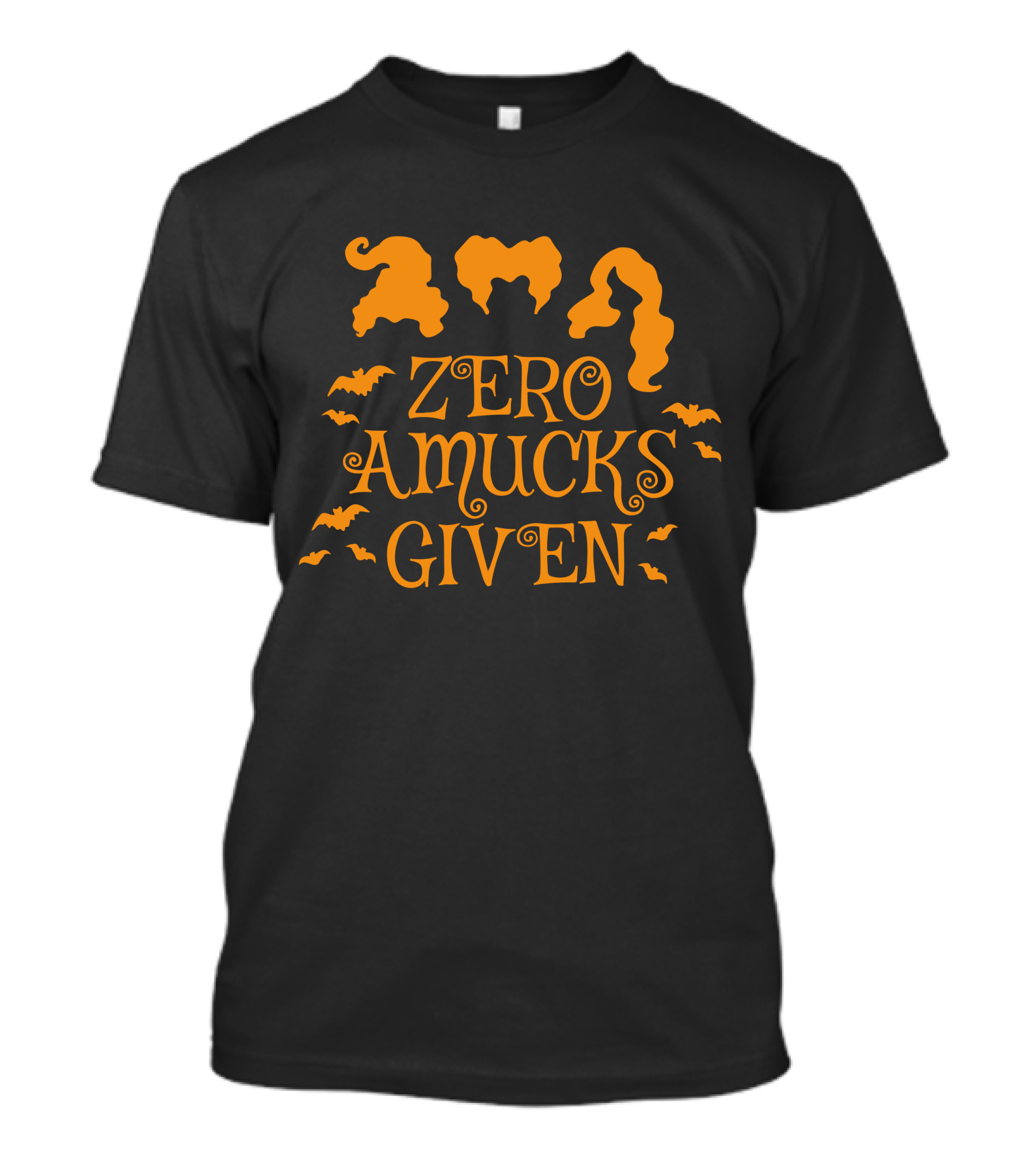 Zero Amucks Given Hocus Pocus Witch Silhouettes And Bats T-Shirt