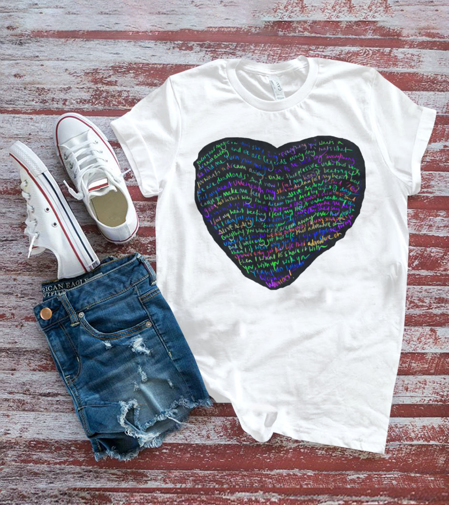 C.P White Heart Shaped T-Shirt